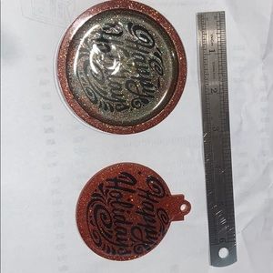 Matching coaster and ornament 2pc set